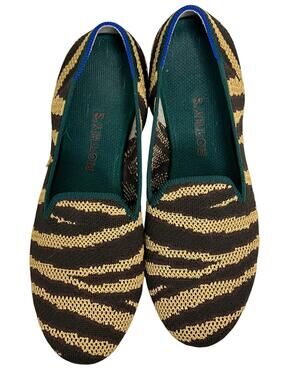 Rothy's The Loafer Flats Womens 7.5 Slip On Tiger Stripe Knit Animal Print